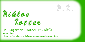 miklos kotter business card